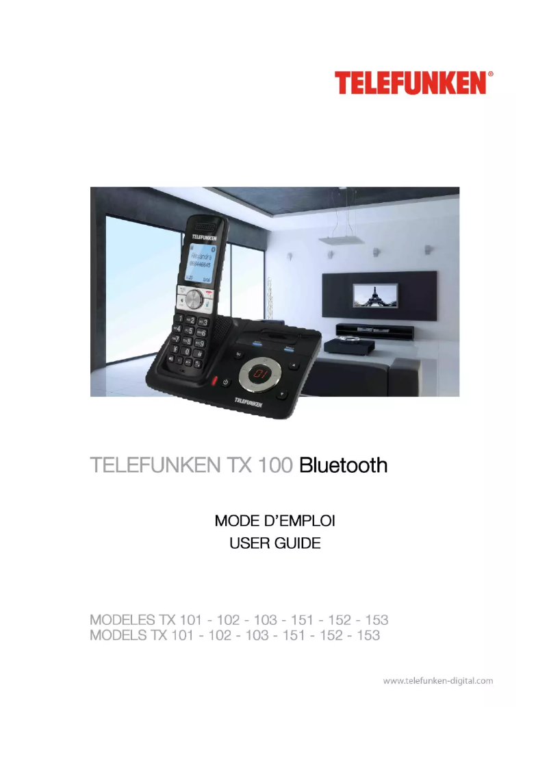 Page 1 de la notice Manuel utilisateur Telefunken TX101
