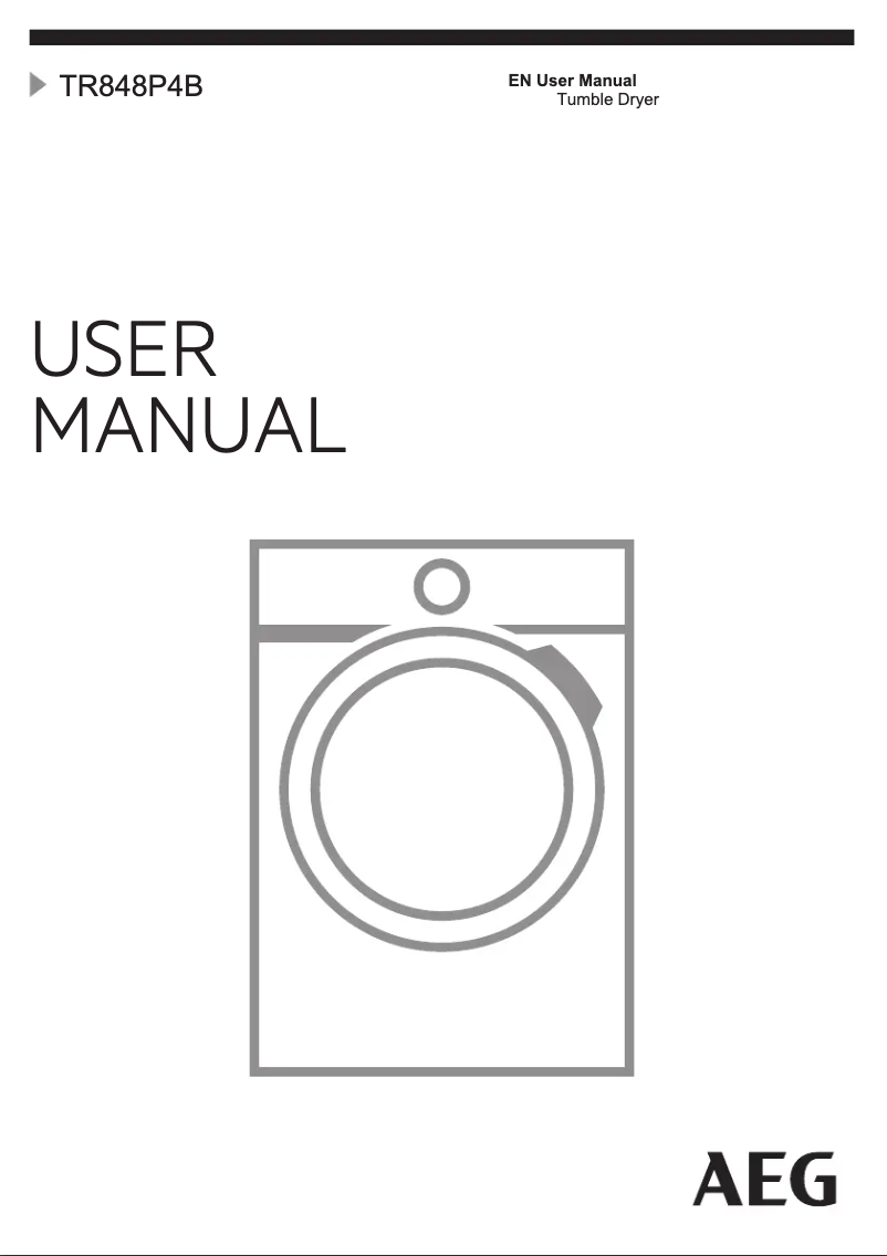 Page n°1 - Manuel utilisateur AEG TR848P4B