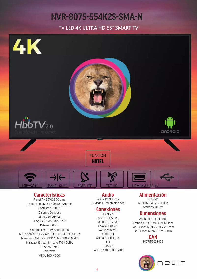 Image de la première page du manuel de l'appareil NVR-8075-554K2S-SMA-N