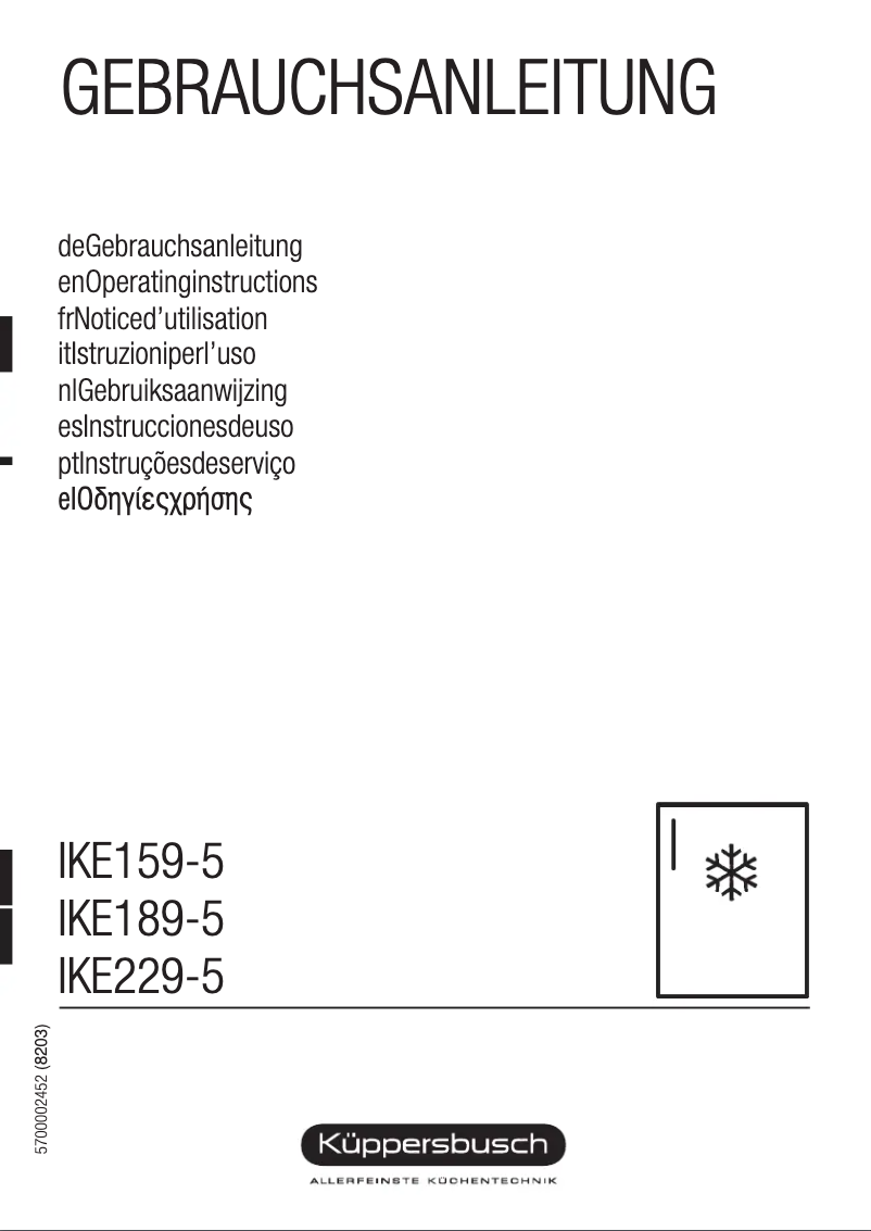 Image de la première page du manuel de l'appareil IKE 189-5