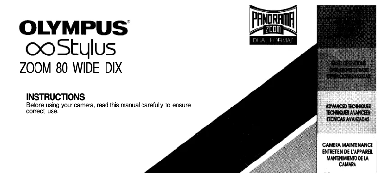 Imagen de la primera página del manual del dispositivo Stylus Epic Zoom 80