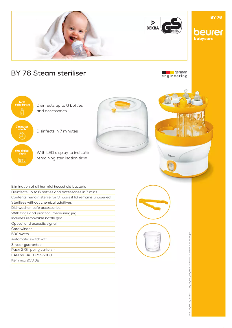 Image de la première page du manuel de l'appareil BY 76