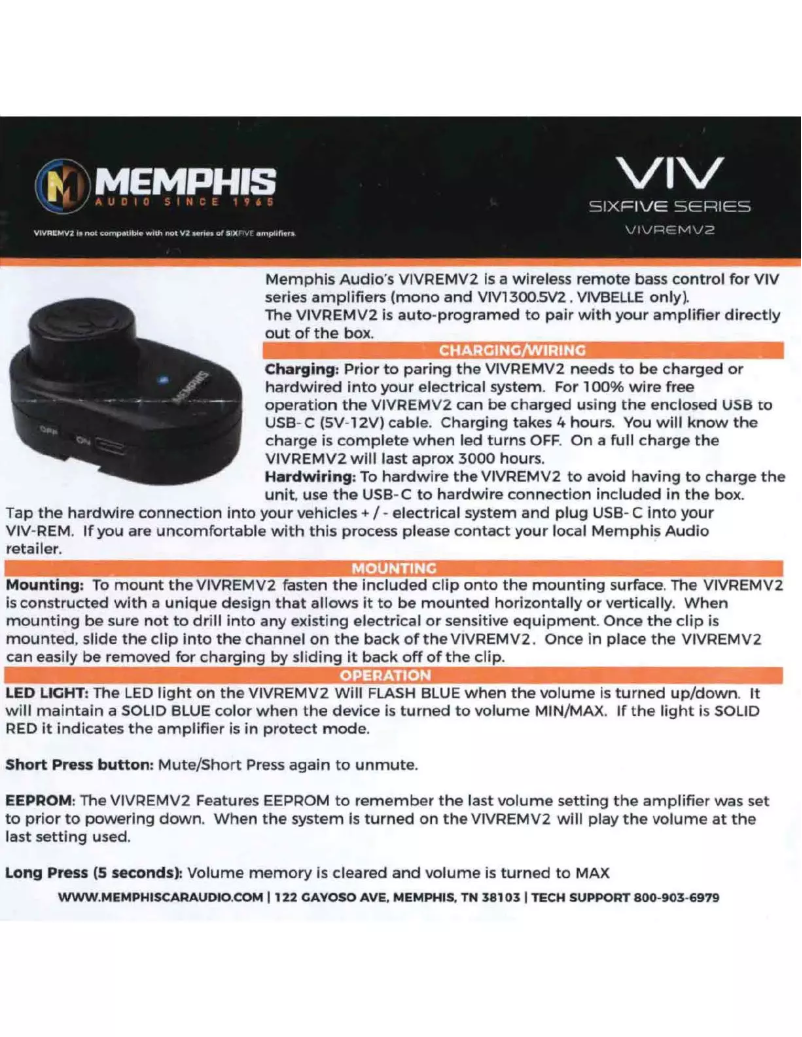 Image de la première page du manuel de l'appareil VIVREMV2
