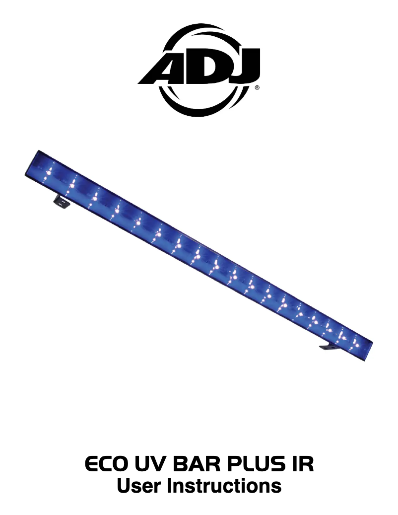 Página 1 del manual Manual de usuario American DJ ECO UV Bar Plus IR