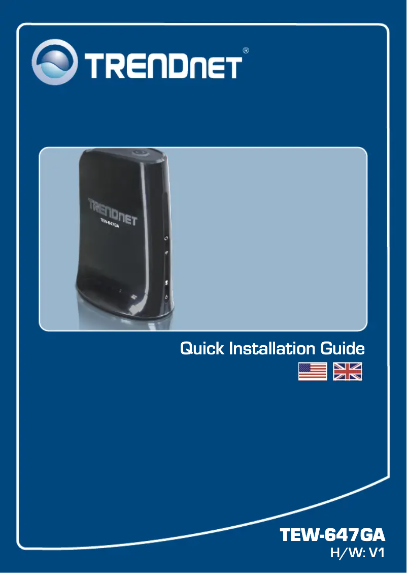 Image de la première page du manuel de l'appareil TEW-647GA