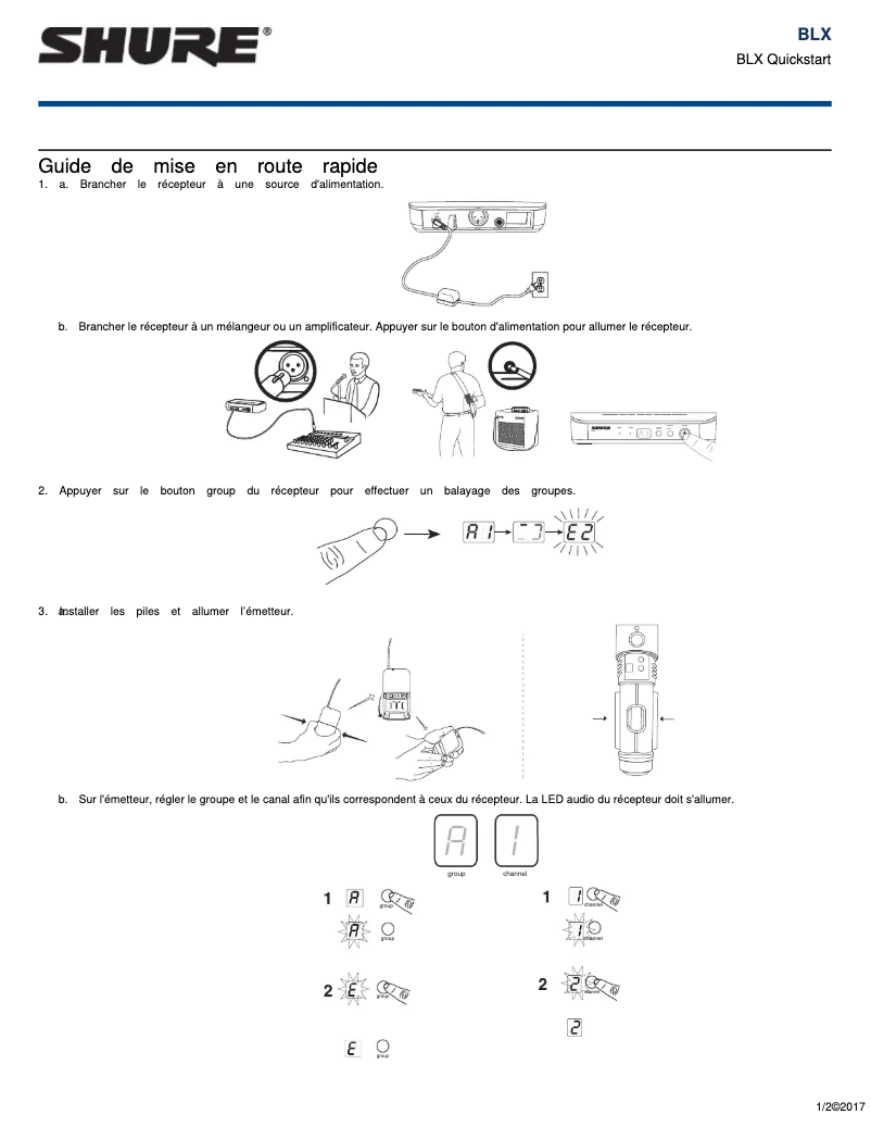 Image de la première page du manuel de l'appareil BLX