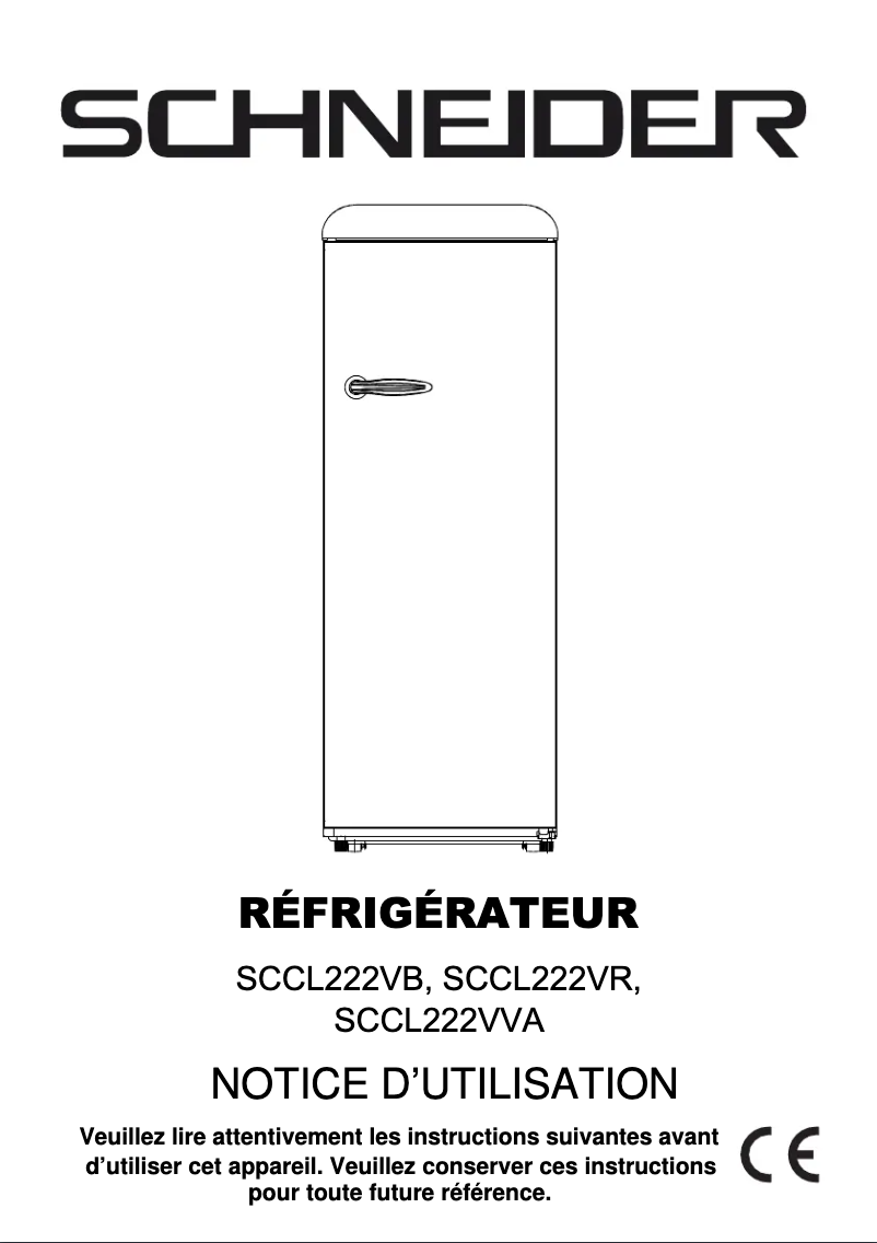 Página 1 del manual Manual de instrucciones Schneider SCCL222VCR