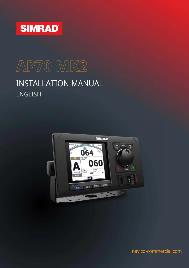 Image de la première page du manuel de l'appareil AP70 MK2
