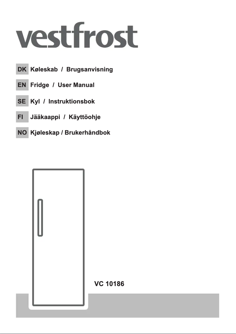 Page n°1 - Manuel utilisateur Vestfrost VC 10186