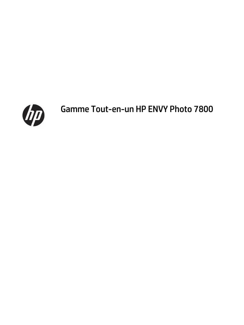 Page 1 de la notice Manuel utilisateur HP ENVY 7800