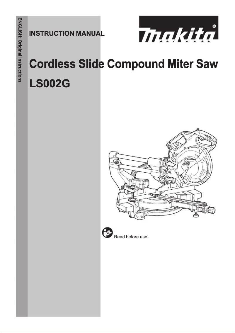 Page n°1 - Manuel utilisateur Makita LS002GD203