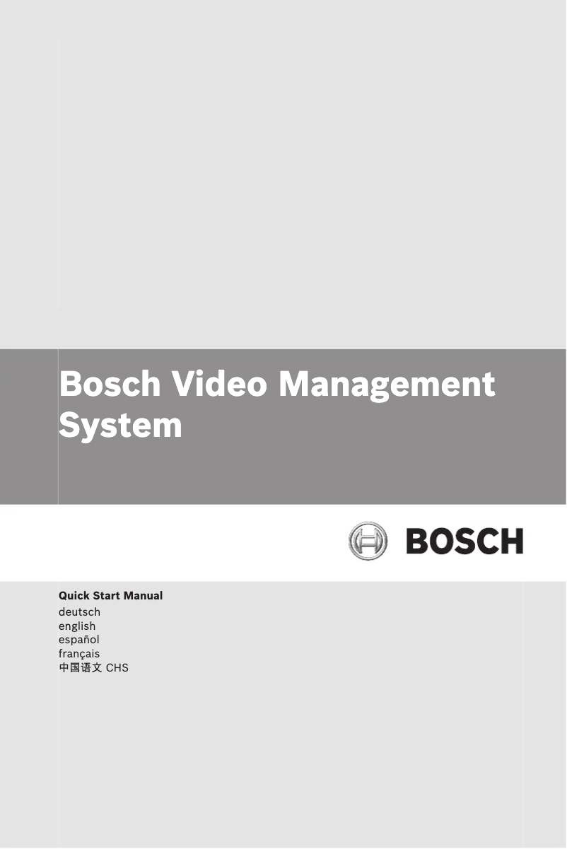 Page 1 de la notice Manuel utilisateur Bosch Divar IP 3000
