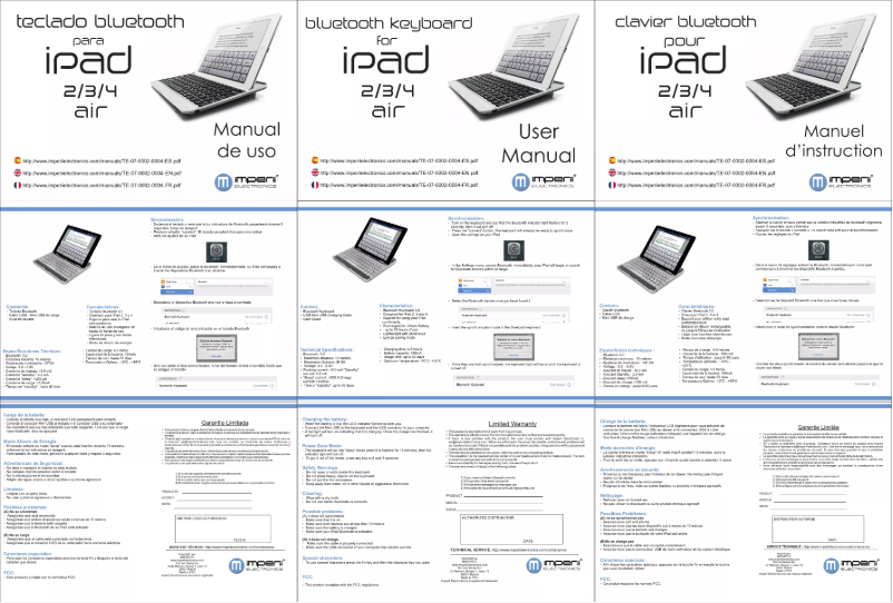 Image de la première page du manuel de l'appareil TE.07.0004.00