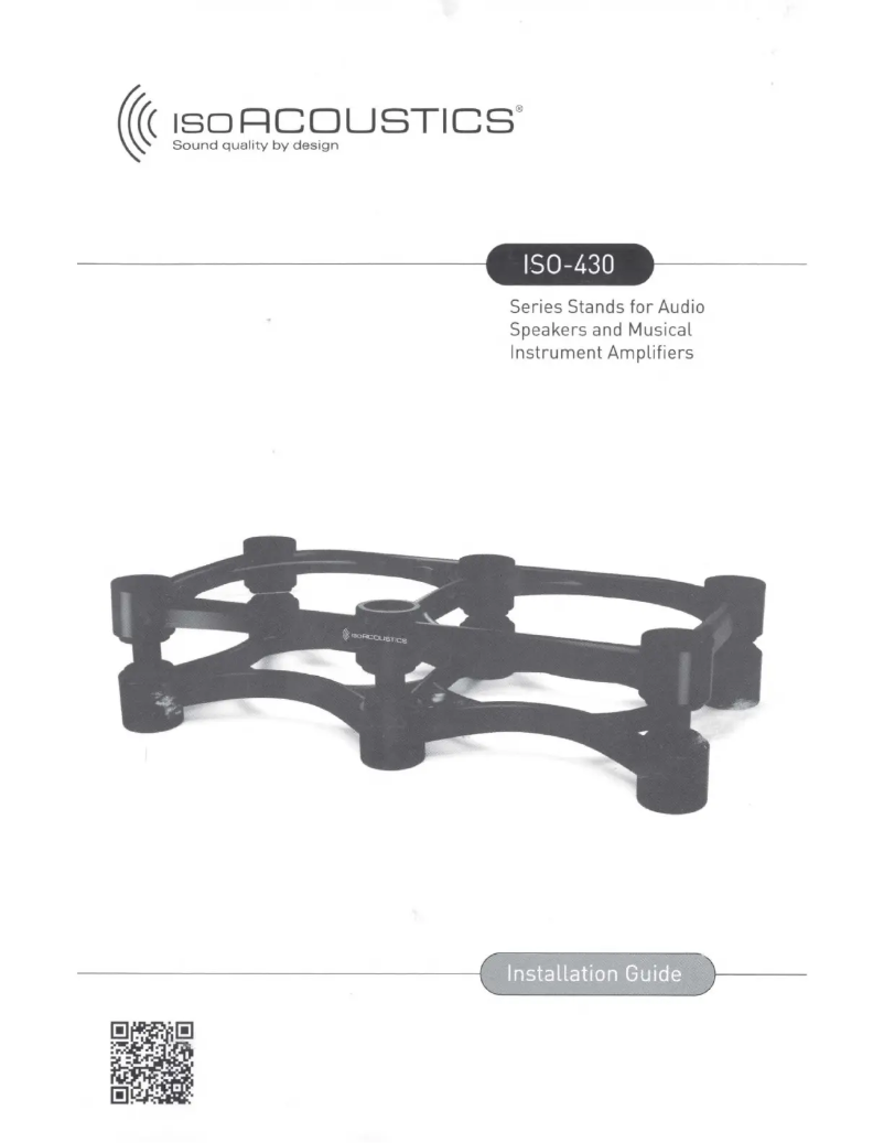 Page 1 de la notice Manuel utilisateur IsoAcoustics ISO-430