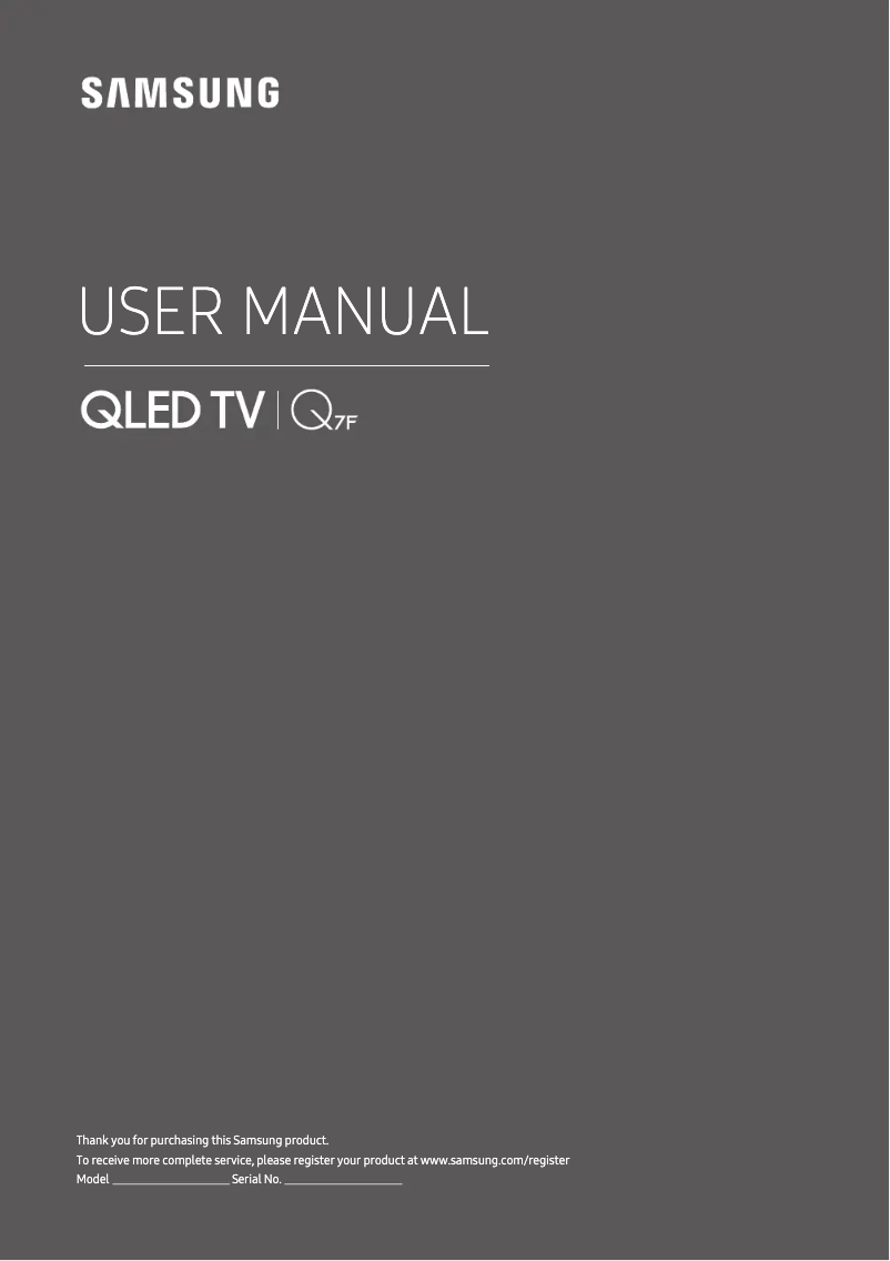 Page n°1 - Manuel utilisateur Samsung QE75Q7FAMT