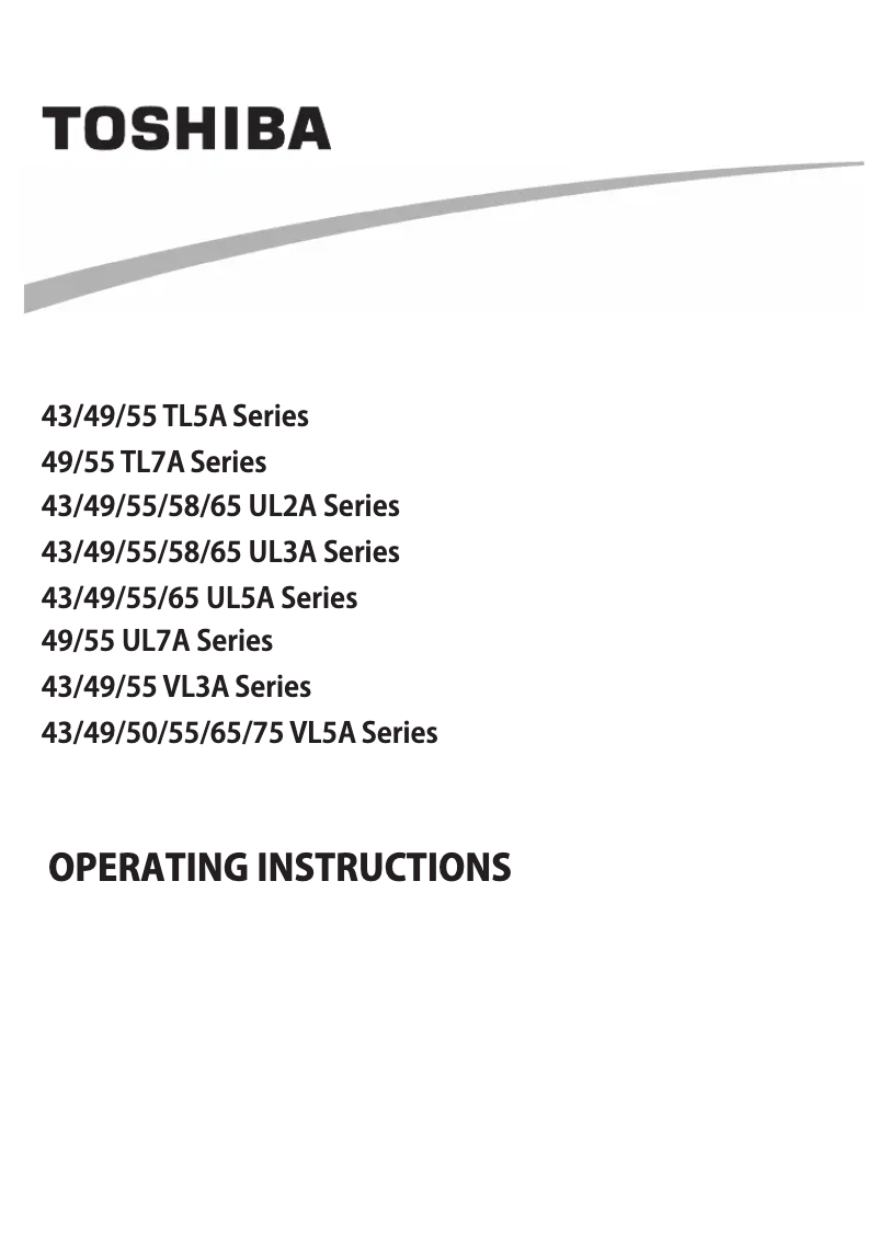 Page 1 de la notice Manuel utilisateur Toshiba 55VL5A63DG