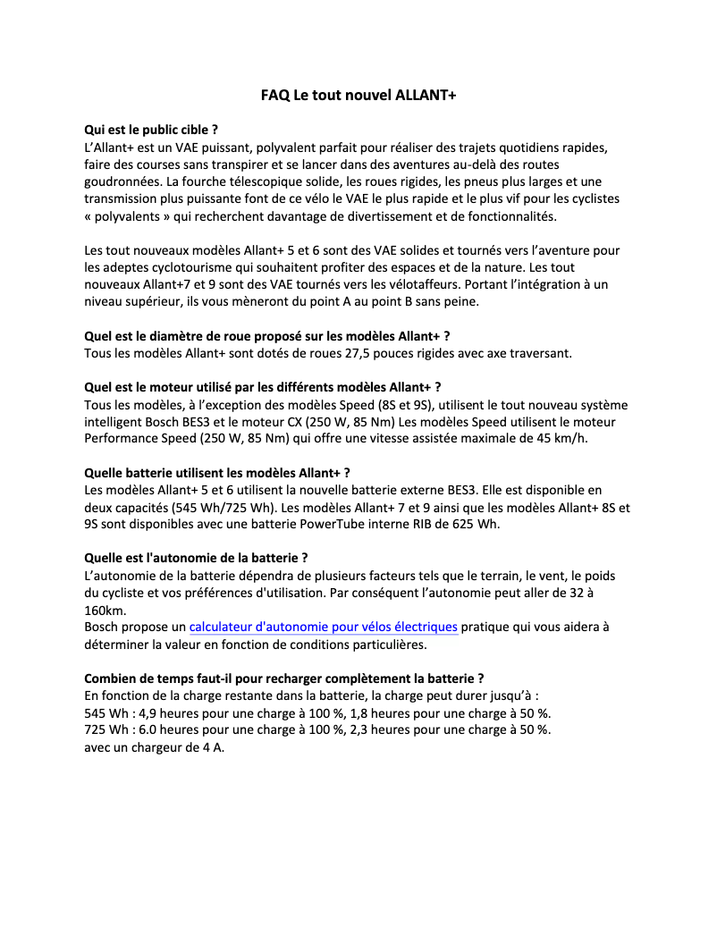 Página 1 del manual Preguntas frecuentes Trek Allant+ 7