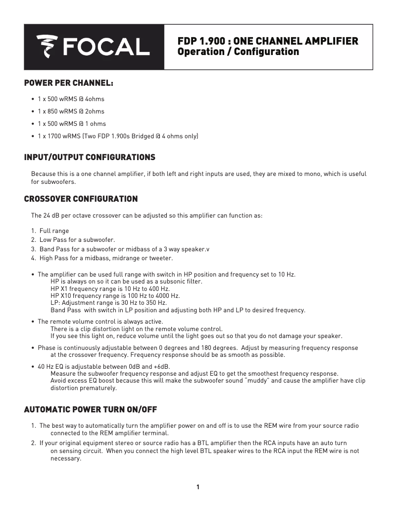 Image de la première page du manuel de l'appareil FDP 1.900