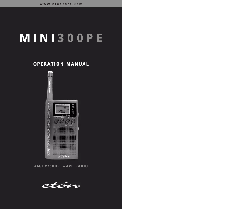 Page 1 de la notice Manuel utilisateur Eton MINI 300 PE