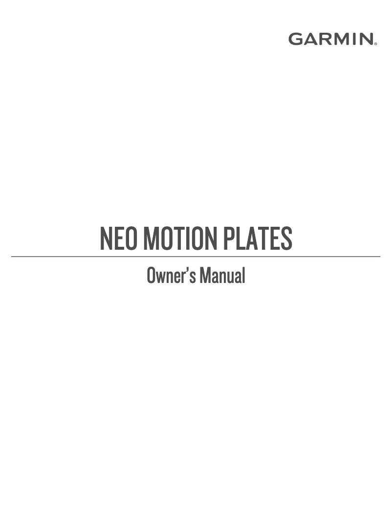 Page 1 de la notice Manuel utilisateur Tacx Neo Motion Plates