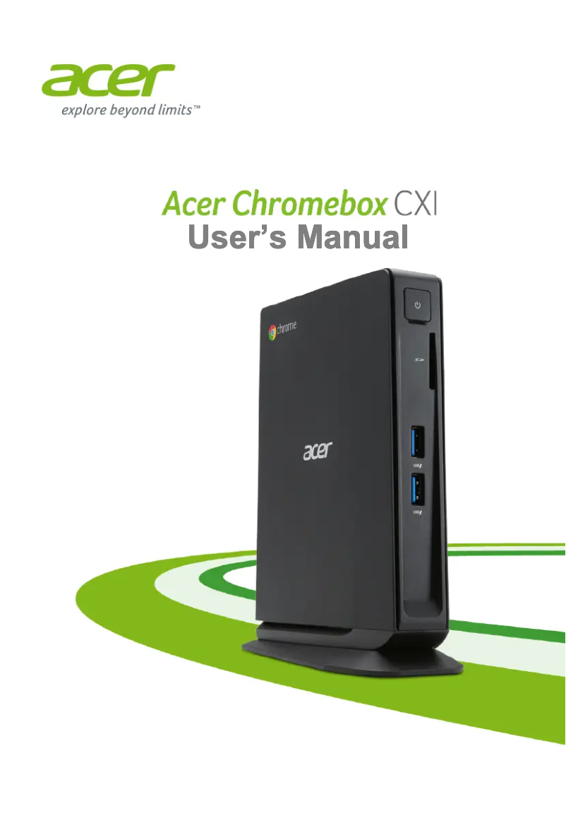 Page n°1 - Manuel utilisateur Acer Chromebox CXI