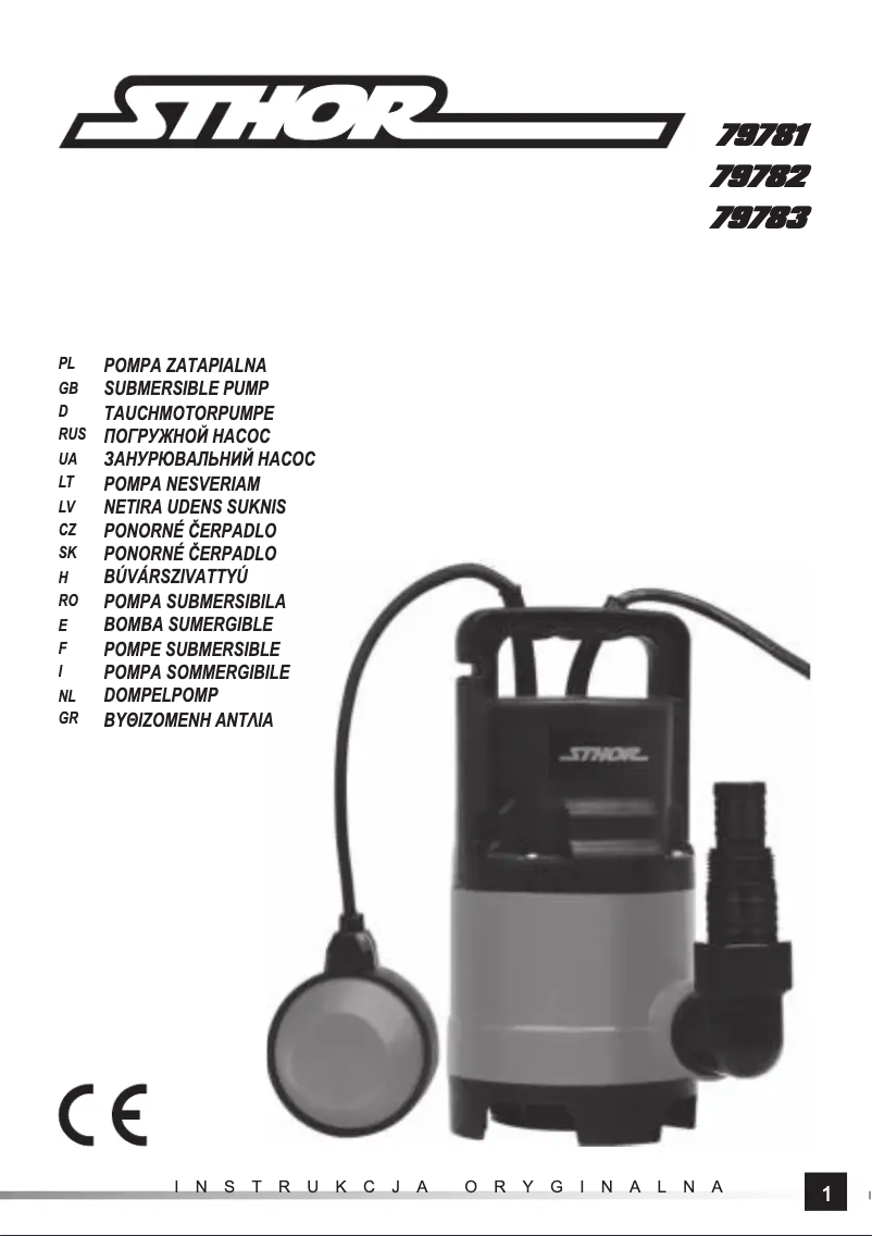 Page n°1 - Manuel utilisateur Sthor 79782