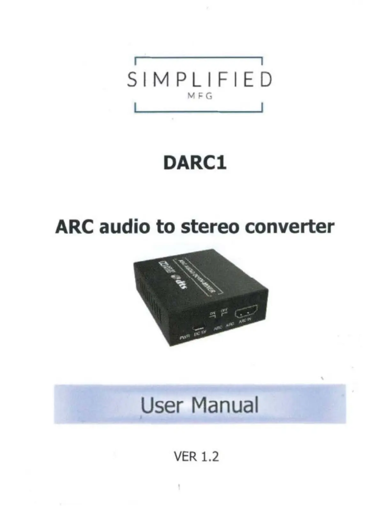 Page n°1 - Manuel utilisateur Simplified MFG DARC1
