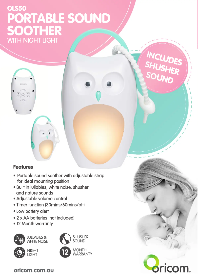 Page 1 de la notice Fiche technique Oricom OLS100