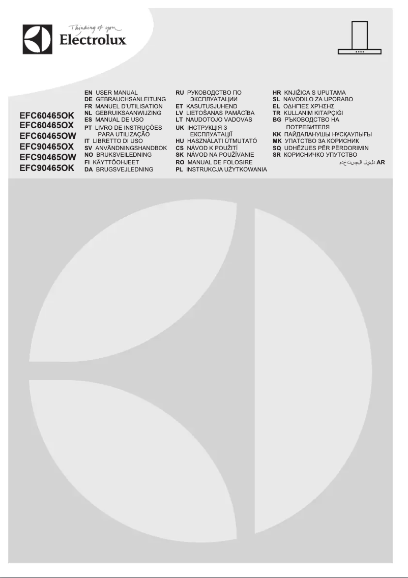 Page 1 de la notice Manuel utilisateur Electrolux EFC60465OX