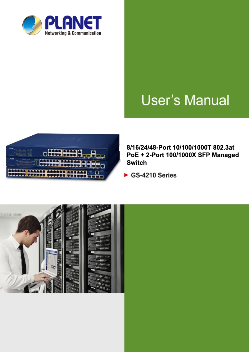 Page 1 de la notice Manuel utilisateur Planet GS-4210-48P4S