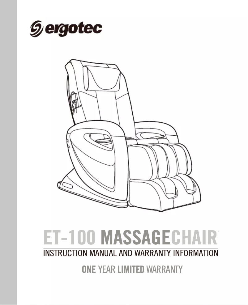 Image de la première page du manuel de l'appareil Ergotec ET-100