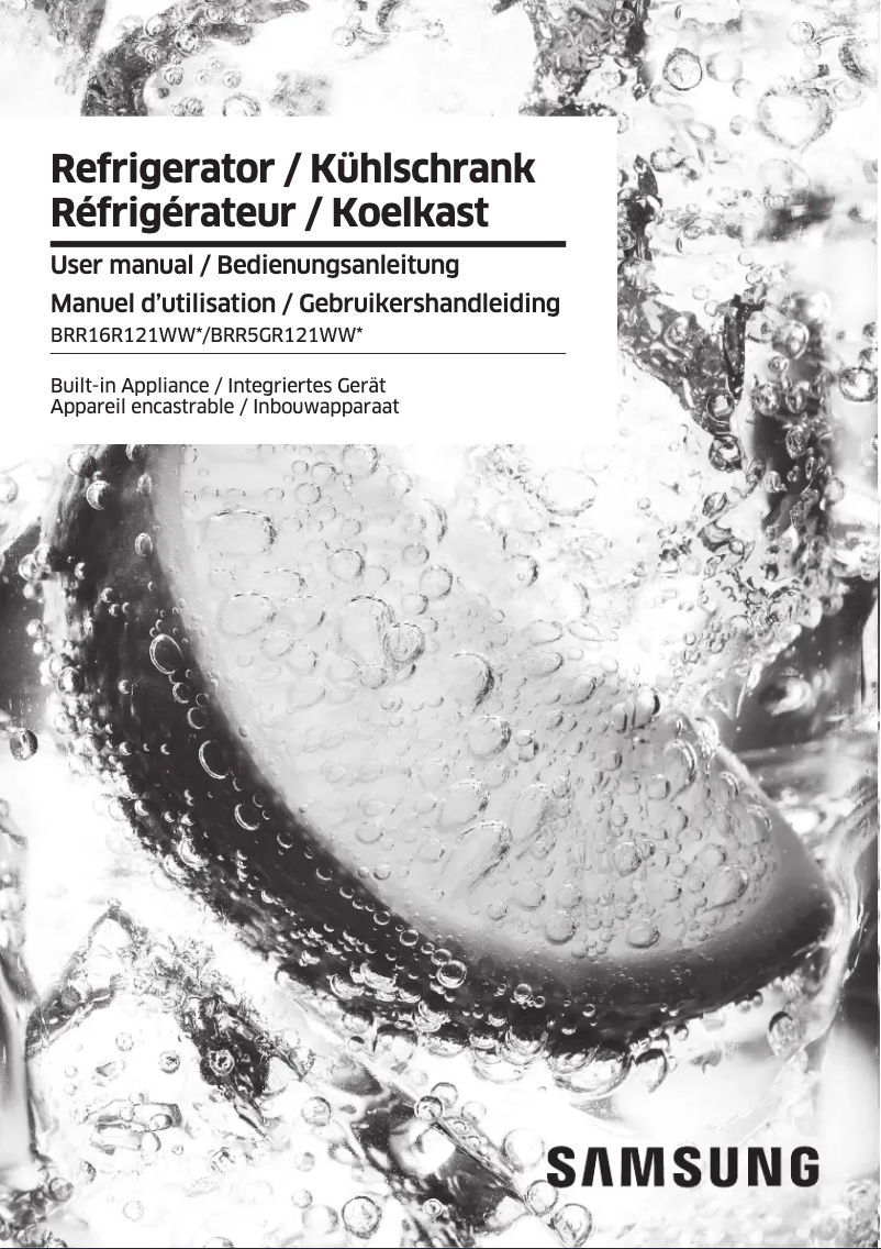 Image de la première page du manuel de l'appareil BRR16R121WW/EF