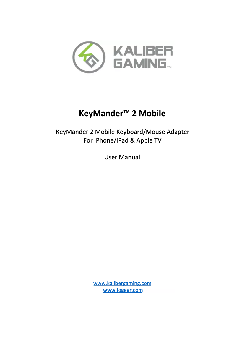 Image de la première page du manuel de l'appareil KeyMander 2 Mobile