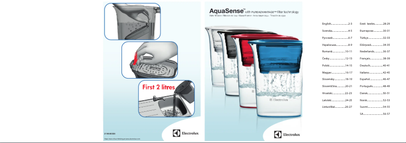 Page 1 de la notice Manuel d'utilisation et d'entretien Electrolux EWFSJ3