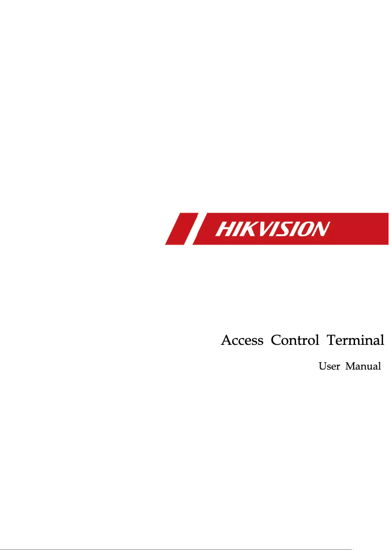 Página 1 del manual Manual de usuario Hikvision DS-K1T802E
