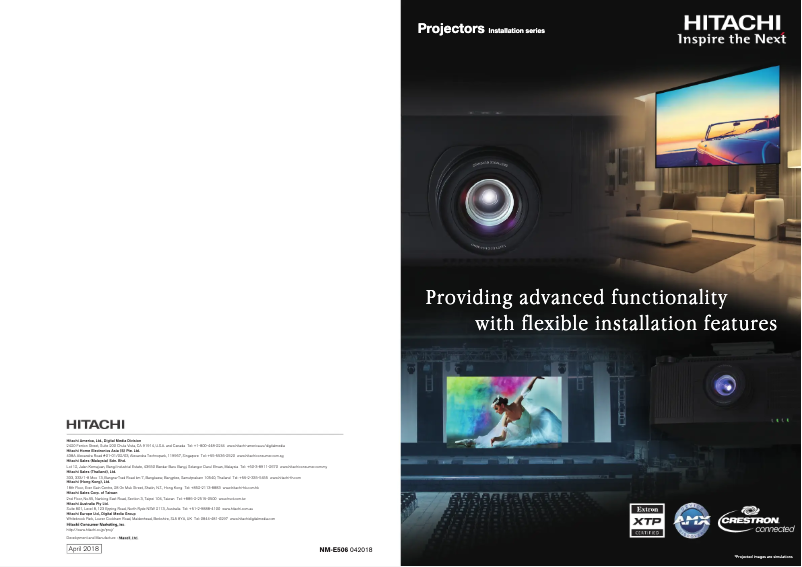 Page n°1 - Guide d'installation Hitachi LP-WU6600