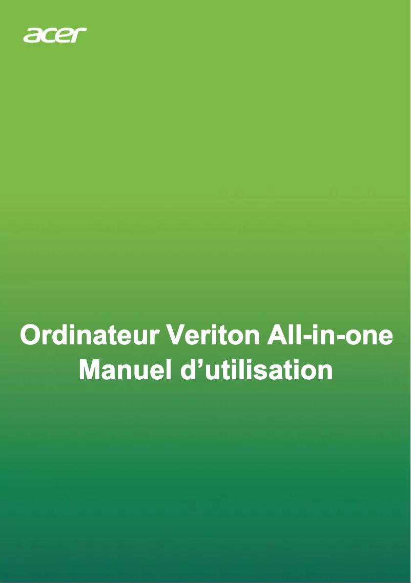 Page n°1 - Manuel utilisateur Acer Veriton Z4697G