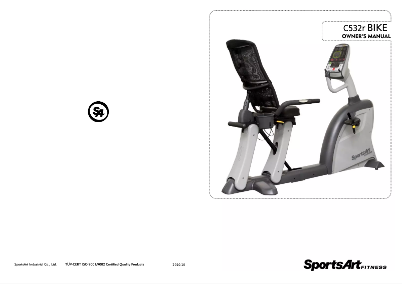 Page n°1 - Manuel utilisateur SportsArt C532r