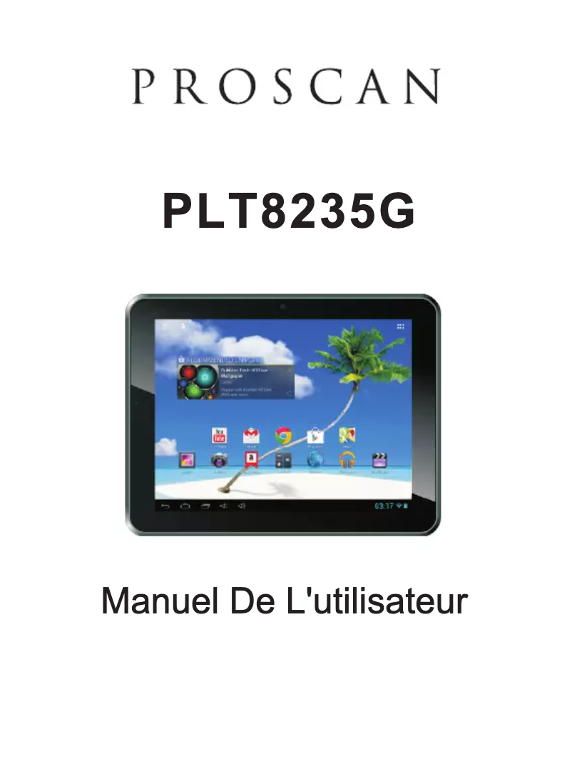 Page n°1 - Manuel utilisateur Proscan PLT8235-G