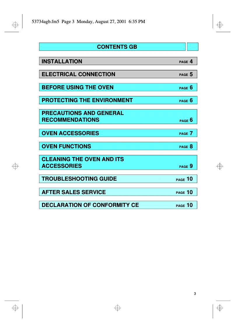 Page 1 de la notice Manuel utilisateur Whirlpool AKZ 154