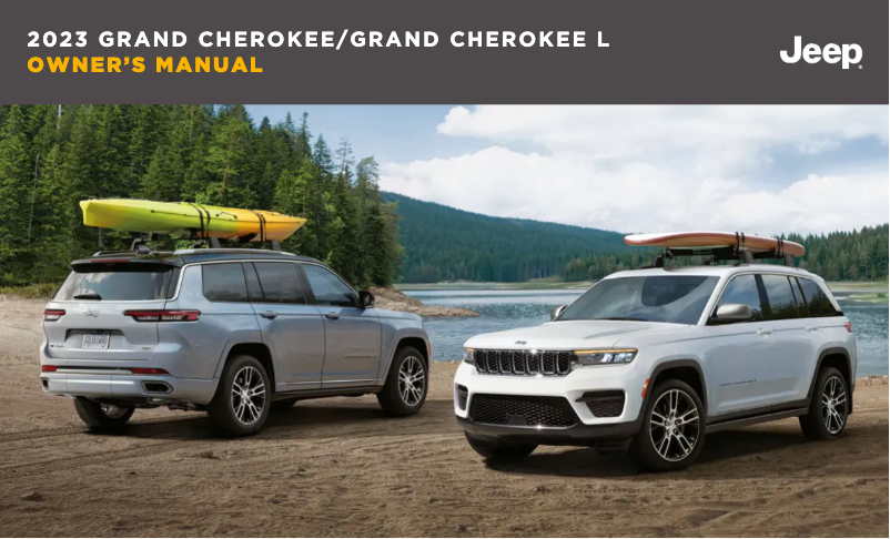 Image de la première page du manuel de l'appareil Grand Cherokee (2023)