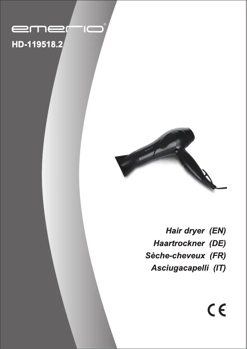 Page n°1 - Manuel utilisateur Emerio HD-119518.2