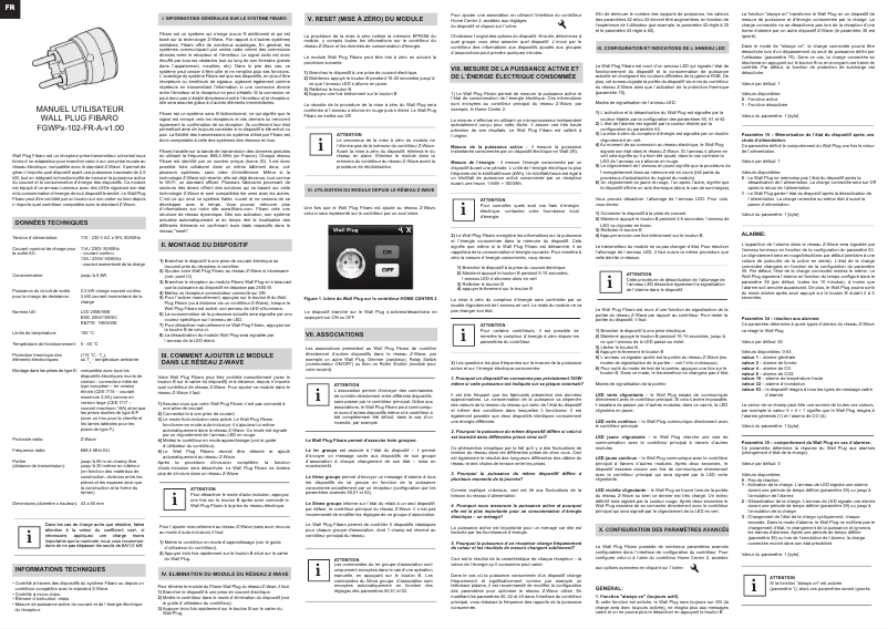 Page n°1 - Manuel utilisateur Fibaro FGWPE-102