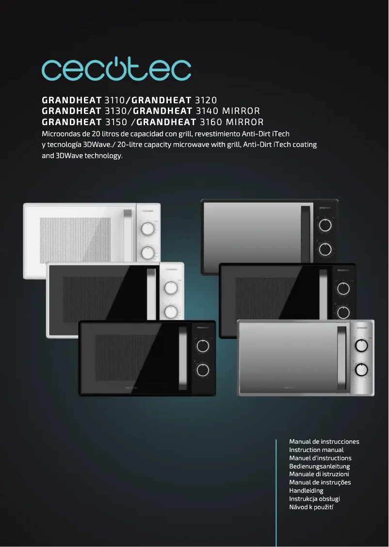 Page 1 de la notice Manuel utilisateur Cecotec Grandheat 3130