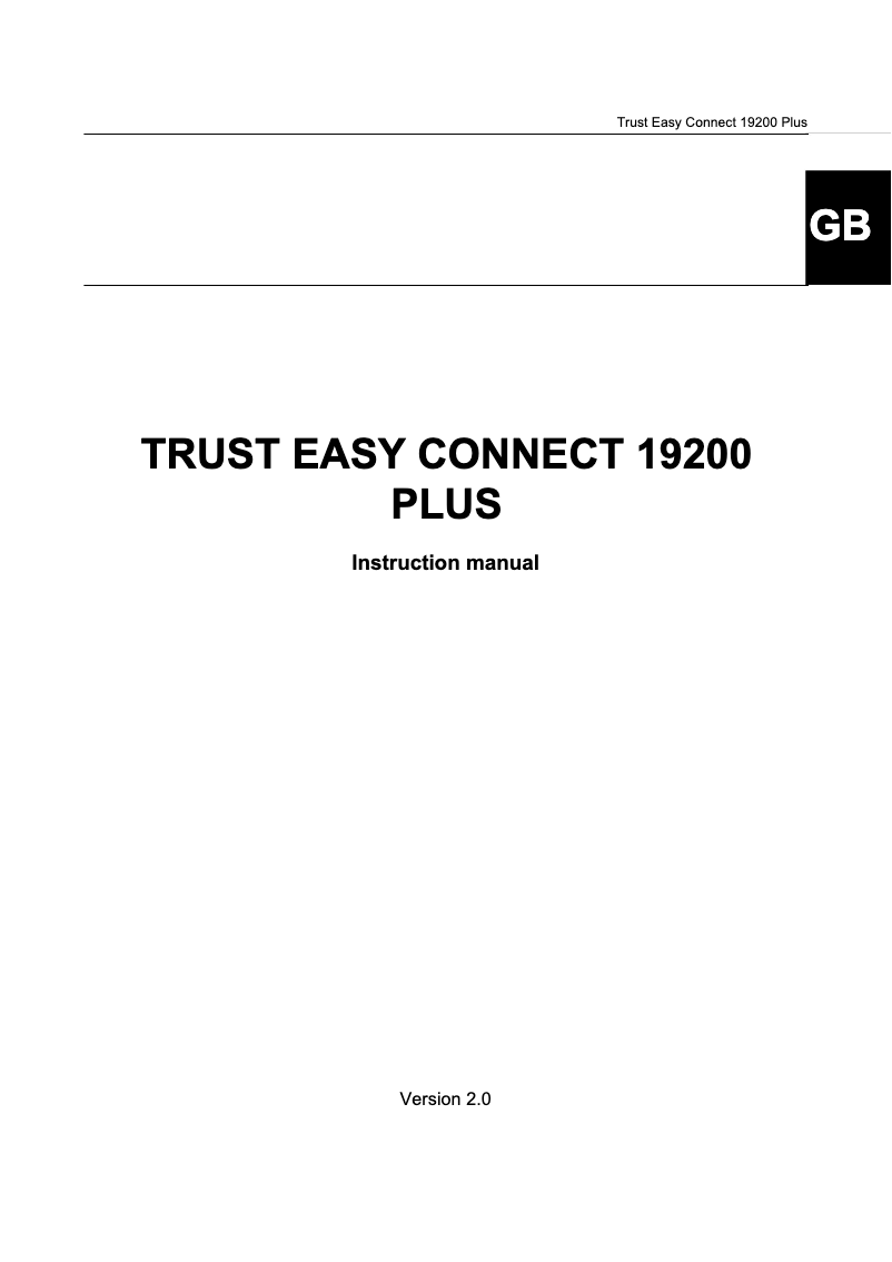 Image de la première page du manuel de l'appareil Easy Connect 19200 Plus