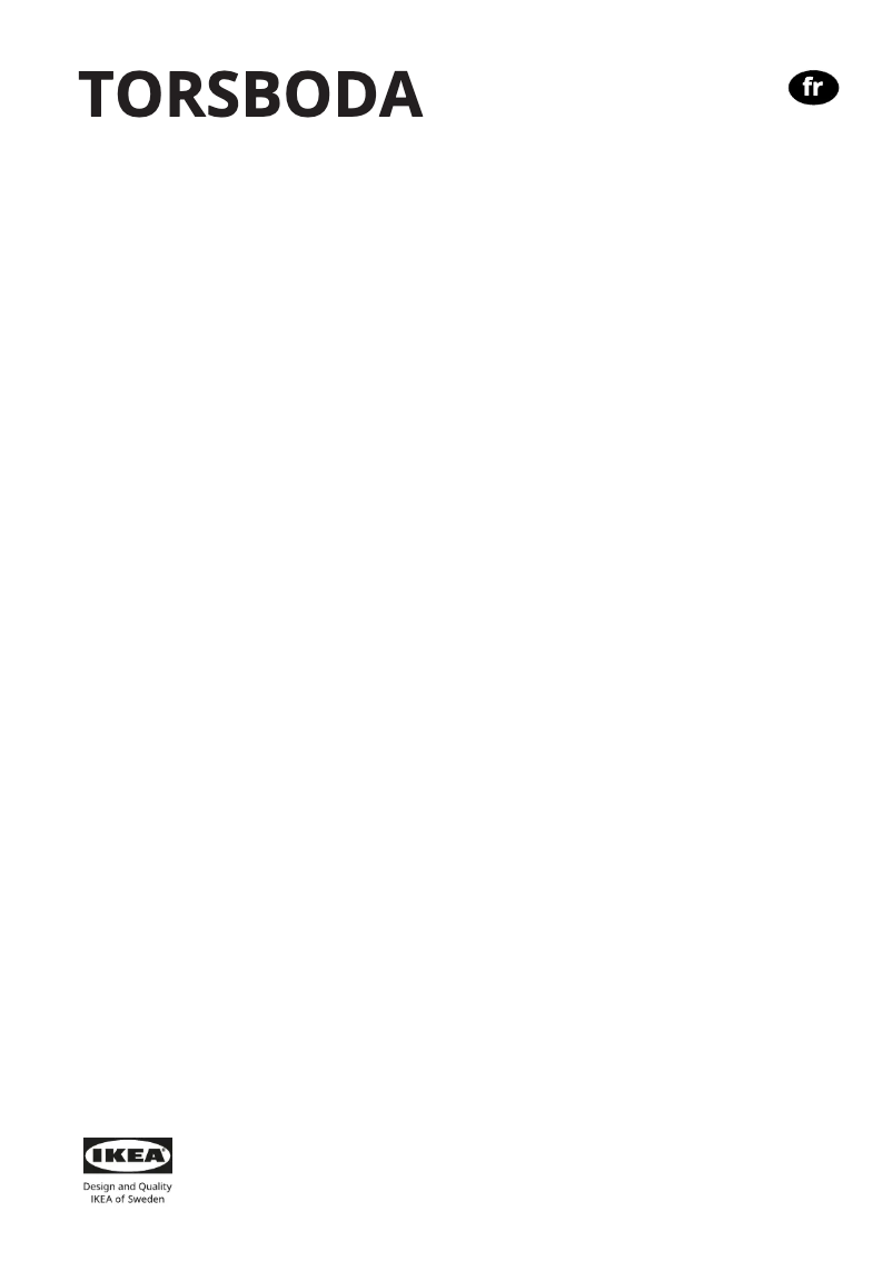 Page 1 de la notice Manuel utilisateur Ikea TORSBODA 805.484.49