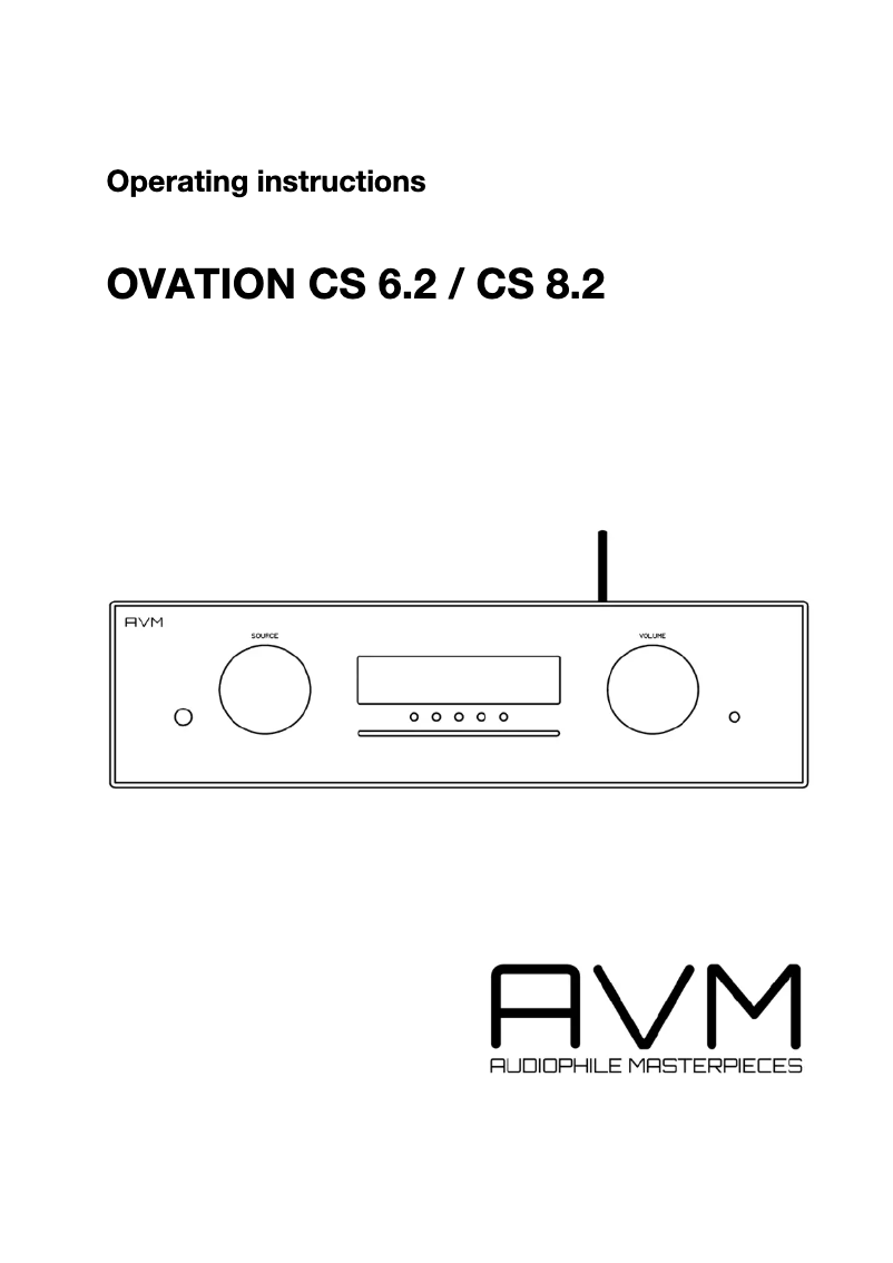 Page 1 de la notice Manuel utilisateur AVM Ovation CS 8.2