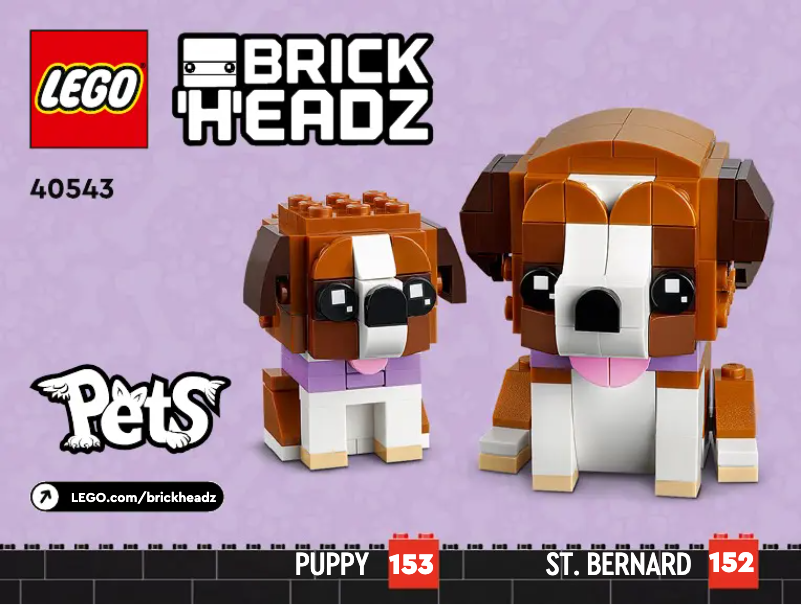 Image de la première page du manuel de l'appareil Brickheadz 40543