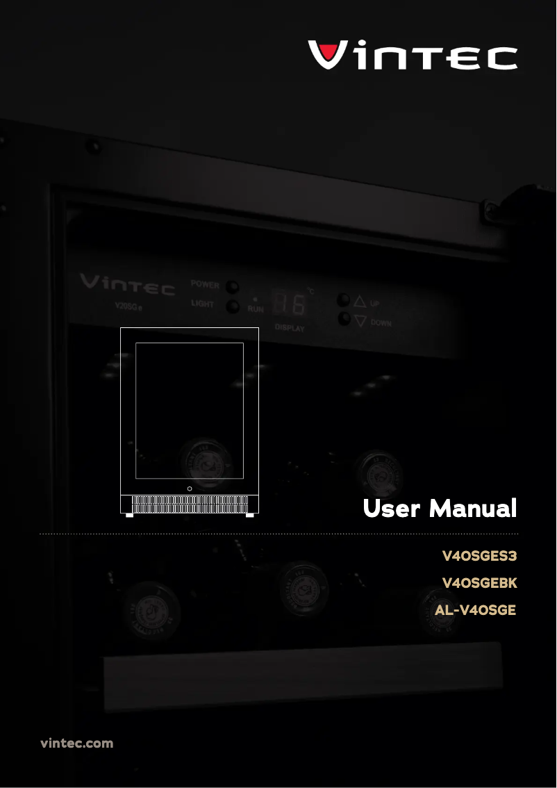Page n°1 - Manuel utilisateur Vintec VIN40SGEALRH