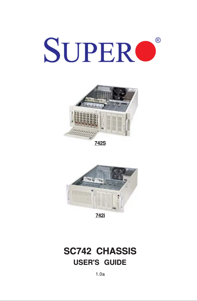 Page 1 de la notice Manuel utilisateur Supermicro SC742i-600
